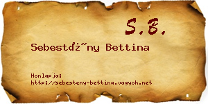 Sebestény Bettina névjegykártya