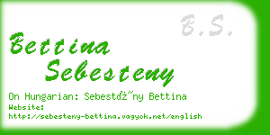 bettina sebesteny business card